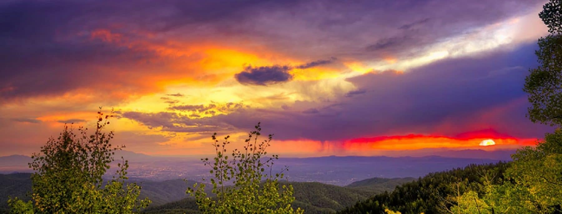 a beautiful Santa Fe sunset